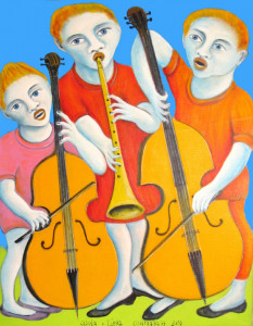 Contrabass, 90 x 70 cm