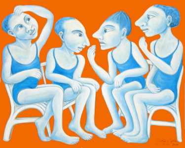 Diskussion, 80 x 100 cm