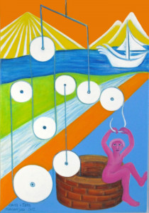 Flaschenzug, 100 x 70 cm
