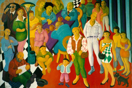 Fußgängerzone, 1992, 130 x 207 cm