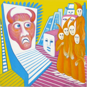 Geisterstunde, 100 x 100 cm