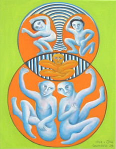 Gesichtskreise, 90 x 70 cm