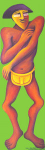 Gletschermann und Gletscherfrau, 1998, je/each 200 x 60 cm