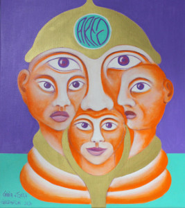 Goldhelm, 90 x 80 cm