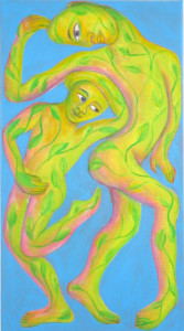 Grünling II, 90 x50 cm