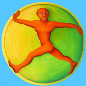 Im Kreis I, 100 x 100 cm