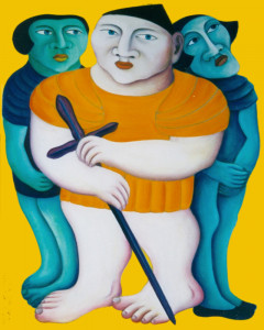 Jeanne d'Arc (Tripychon), 100 x 200 cm