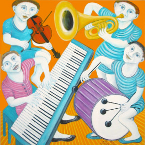 Keyboard, 120 x 120 cm