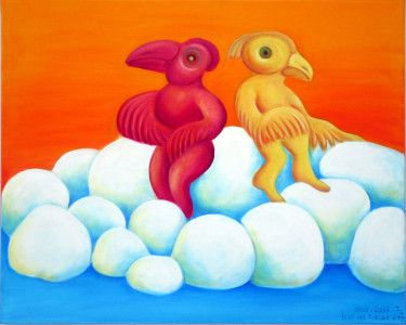 Lasst und fliegen I, 80 x 100 cm