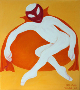 Maskentanz, 90 x 80 cm