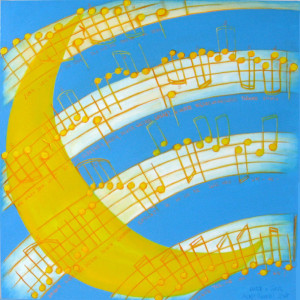 Mondträumerei I, 80 x 80 cm