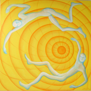 Netzwerk (Tryptichon), 130 x 310 cm