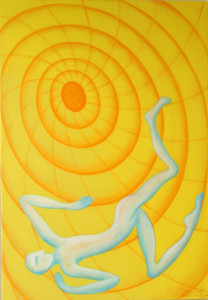 Netzwerk (Tryptichon), 130 x 310 cm