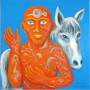 Pferdeflüsterer, 70 x 70 cm