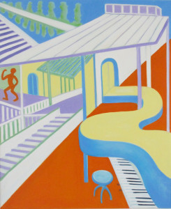 Piano House, 110 x 90 cm