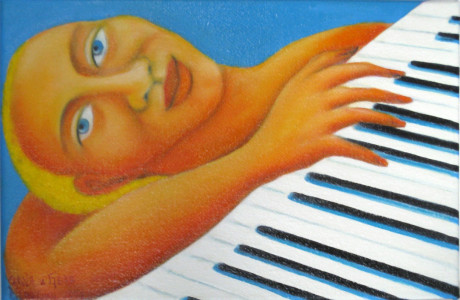 Pianogirl, 46 x 30 cm