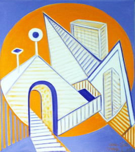 Pyramide I, 90 x 80 cm