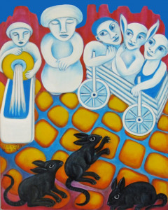 Ratten, 100 x80 cm