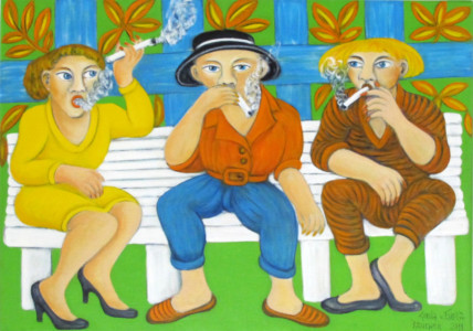Raucher, 70 x 100 cm
