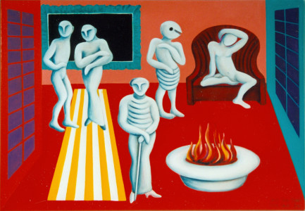 Roter Salon, 90 x 130 cm