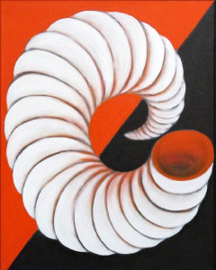Schneckenhaus I, 50 x 40 cm