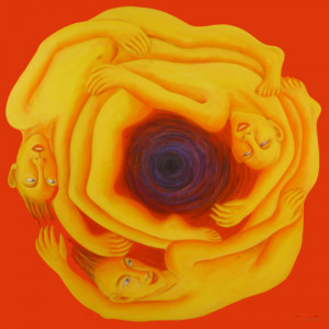 Schwarzes Loch II, 180 x 180 cm