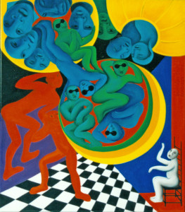 Schwerelos, 1998, 80 x 70 cm