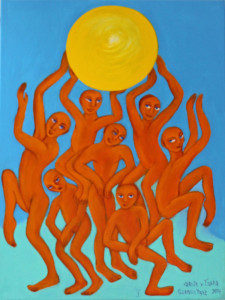 Sonnentanz I, 80 x 60 cm