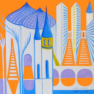 Stadt I, 70 x 70 cm