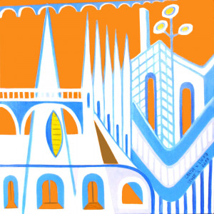 Stadt II, 70 x 70 cm