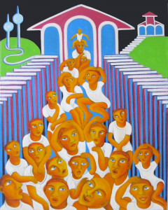 Tempel, 100 x 80 cm