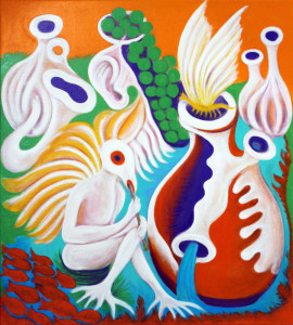 Traumgarten II, 100 x 90 cm