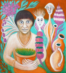 Traumgarten IV, 100 x 90 cm