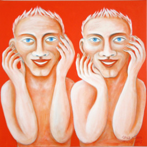 Twins, 80 x 80 cm