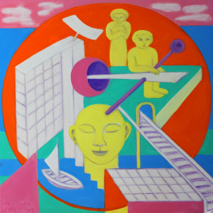 Utopia I, 80 x 80 cm