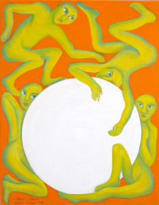 Weisse Sonne, 90 x 70 cm