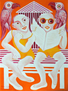 Zeitungsleser, 120 x 90 cm