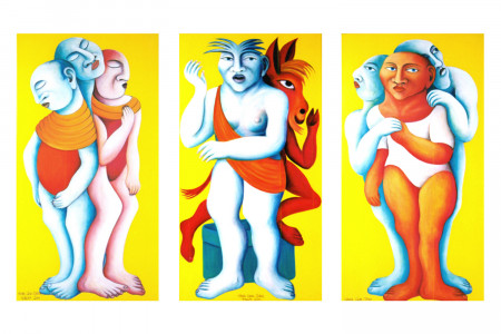 Schlaf+Traum+Wachen, je 130 x 80 cm