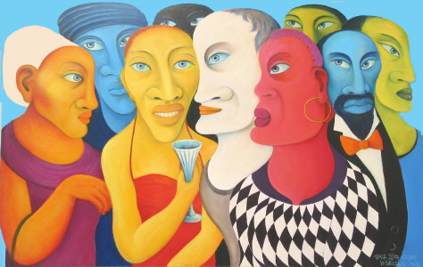 Vernissage, 1998, 92 x 137 cm