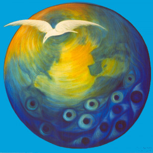 Wasser, 120 x 120 cm